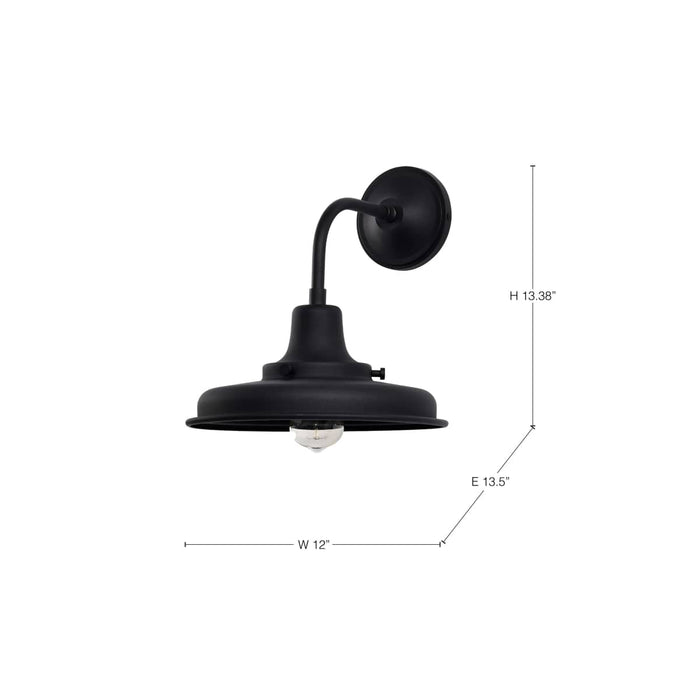 Wall Lantern Nuvo 60-8551 Morris - Medium Outdoor Lantern - Black Finish Nuvo