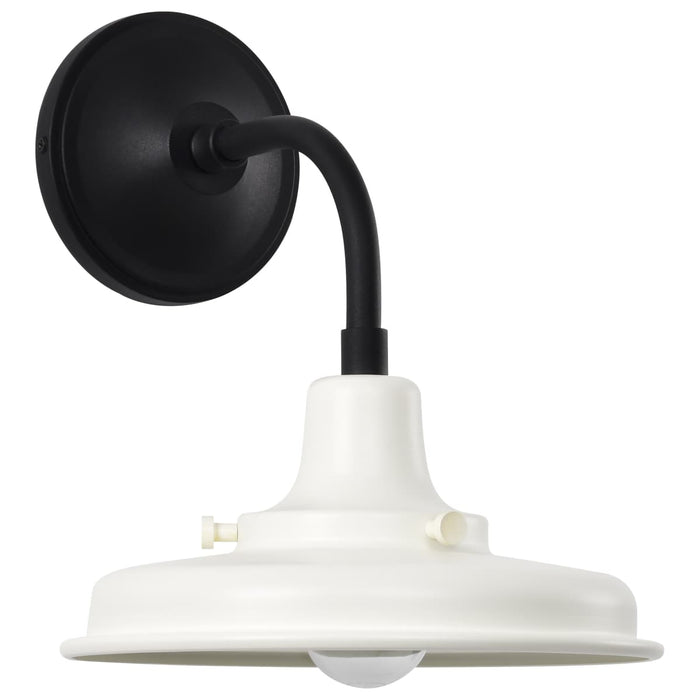 Wall Lantern Nuvo 60-8560 Morris - Small Outdoor Lantern - Black Finish - White Shade Nuvo