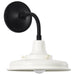 Wall Lantern Nuvo 60-8560 Morris - Small Outdoor Lantern - Black Finish - White Shade Nuvo