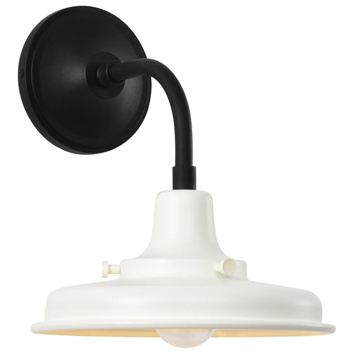 Wall Lantern Nuvo 60-8560 Morris - Small Outdoor Lantern - Black Finish - White Shade Nuvo