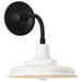 Wall Lantern Nuvo 60-8560 Morris - Small Outdoor Lantern - Black Finish - White Shade Nuvo