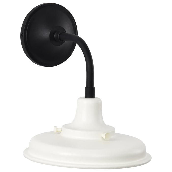 Wall Lantern Nuvo 60-8560 Morris - Small Outdoor Lantern - Black Finish - White Shade Nuvo