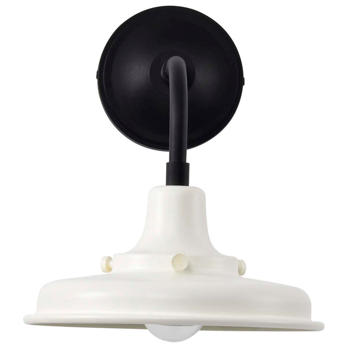 Wall Lantern Nuvo 60-8560 Morris - Small Outdoor Lantern - Black Finish - White Shade Nuvo