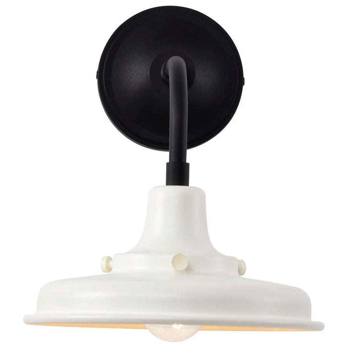 Wall Lantern Nuvo 60-8560 Morris - Small Outdoor Lantern - Black Finish - White Shade Nuvo