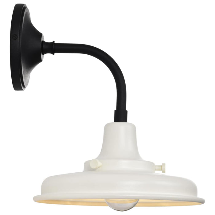 Wall Lantern Nuvo 60-8560 Morris - Small Outdoor Lantern - Black Finish - White Shade Nuvo