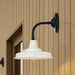 Wall Lantern Nuvo 60-8560 Morris - Small Outdoor Lantern - Black Finish - White Shade Nuvo