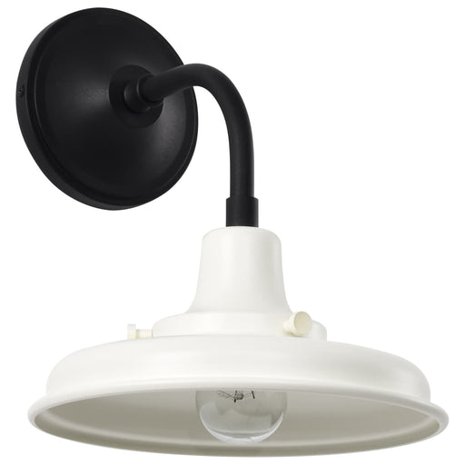 Wall Lantern Nuvo 60-8560 Morris - Small Outdoor Lantern - Black Finish - White Shade Nuvo