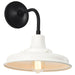 Wall Lantern Nuvo 60-8561 Morris - Medium Outdoor Lantern - Black Finish - White Shade Nuvo