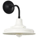 Wall Lantern Nuvo 60-8561 Morris - Medium Outdoor Lantern - Black Finish - White Shade Nuvo