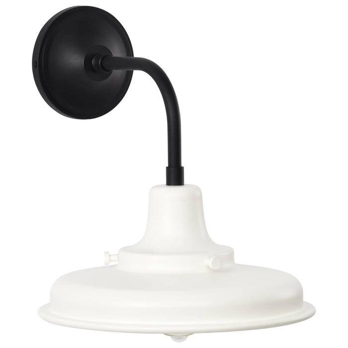 Wall Lantern Nuvo 60-8561 Morris - Medium Outdoor Lantern - Black Finish - White Shade Nuvo