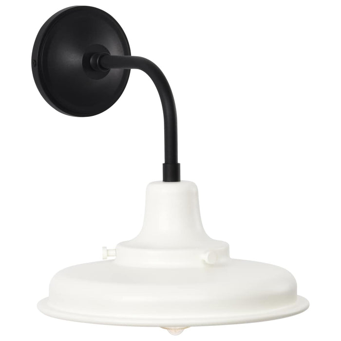 Wall Lantern Nuvo 60-8561 Morris - Medium Outdoor Lantern - Black Finish - White Shade Nuvo