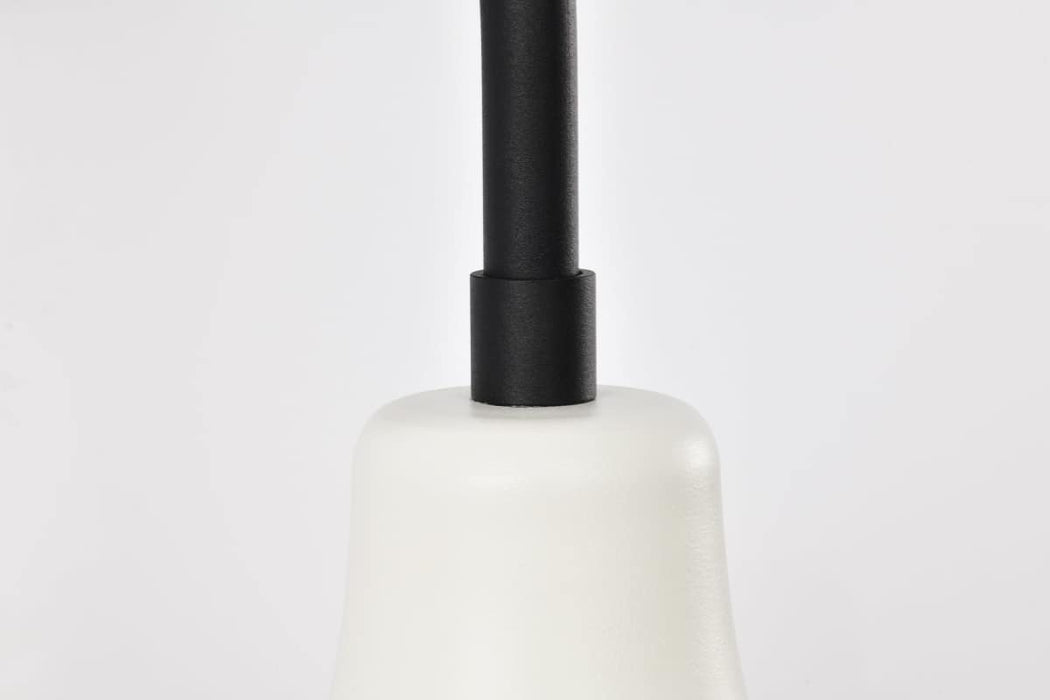 Wall Lantern Nuvo 60-8561 Morris - Medium Outdoor Lantern - Black Finish - White Shade Nuvo