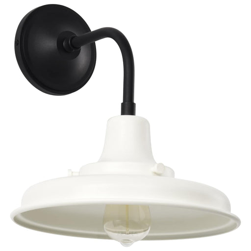 Wall Lantern Nuvo 60-8561 Morris - Medium Outdoor Lantern - Black Finish - White Shade Nuvo