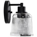 Vanity Nuvo 60-8601 Grayson - 1 Light Vanity - Matte Black Finish - Clear Ribbed Glass Nuvo