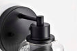 Vanity Nuvo 60-8601 Grayson - 1 Light Vanity - Matte Black Finish - Clear Ribbed Glass Nuvo