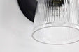 Vanity Nuvo 60-8601 Grayson - 1 Light Vanity - Matte Black Finish - Clear Ribbed Glass Nuvo