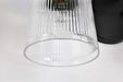 Vanity Nuvo 60-8602 Grayson - 2 Light Vanity - Matte Black Finish - Clear Ribbed Glass Nuvo