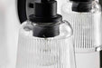 Vanity Nuvo 60-8602 Grayson - 2 Light Vanity - Matte Black Finish - Clear Ribbed Glass Nuvo