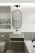 Vanity Nuvo 60-8602 Grayson - 2 Light Vanity - Matte Black Finish - Clear Ribbed Glass Nuvo