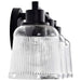 Vanity Nuvo 60-8603 Grayson - 3 Light Vanity - Matte Black Finish - Clear Ribbed Glass Nuvo