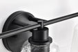 Vanity Nuvo 60-8603 Grayson - 3 Light Vanity - Matte Black Finish - Clear Ribbed Glass Nuvo