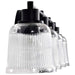 Vanity Nuvo 60-8604 Grayson - 4 Light Vanity - Matte Black Finish - Clear Ribbed Glass Nuvo
