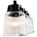 Vanity Nuvo 60-8604 Grayson - 4 Light Vanity - Matte Black Finish - Clear Ribbed Glass Nuvo