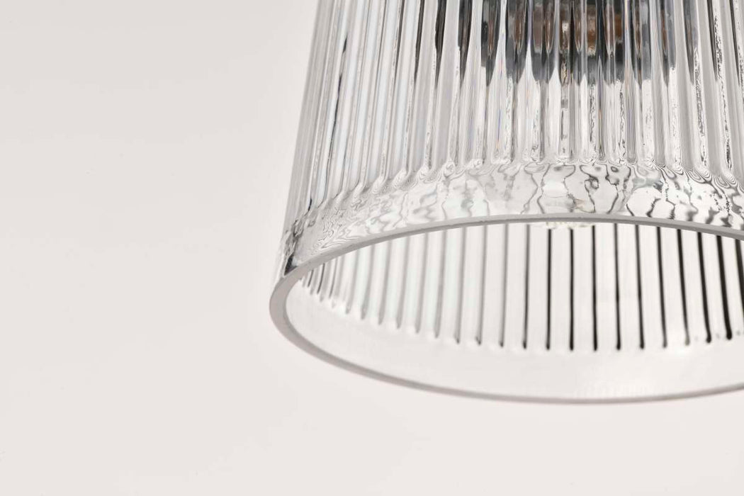 Mini Pendant Nuvo 60-8605 Grayson - 1 Light Mini Pendant - Matte Black Finish - Clear Ribbed Glass Nuvo