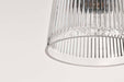 Mini Pendant Nuvo 60-8605 Grayson - 1 Light Mini Pendant - Matte Black Finish - Clear Ribbed Glass Nuvo