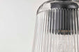 Mini Pendant Nuvo 60-8605 Grayson - 1 Light Mini Pendant - Matte Black Finish - Clear Ribbed Glass Nuvo