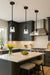 Mini Pendant Nuvo 60-8605 Grayson - 1 Light Mini Pendant - Matte Black Finish - Clear Ribbed Glass Nuvo