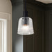 Mini Pendant Nuvo 60-8605 Grayson - 1 Light Mini Pendant - Matte Black Finish - Clear Ribbed Glass Nuvo