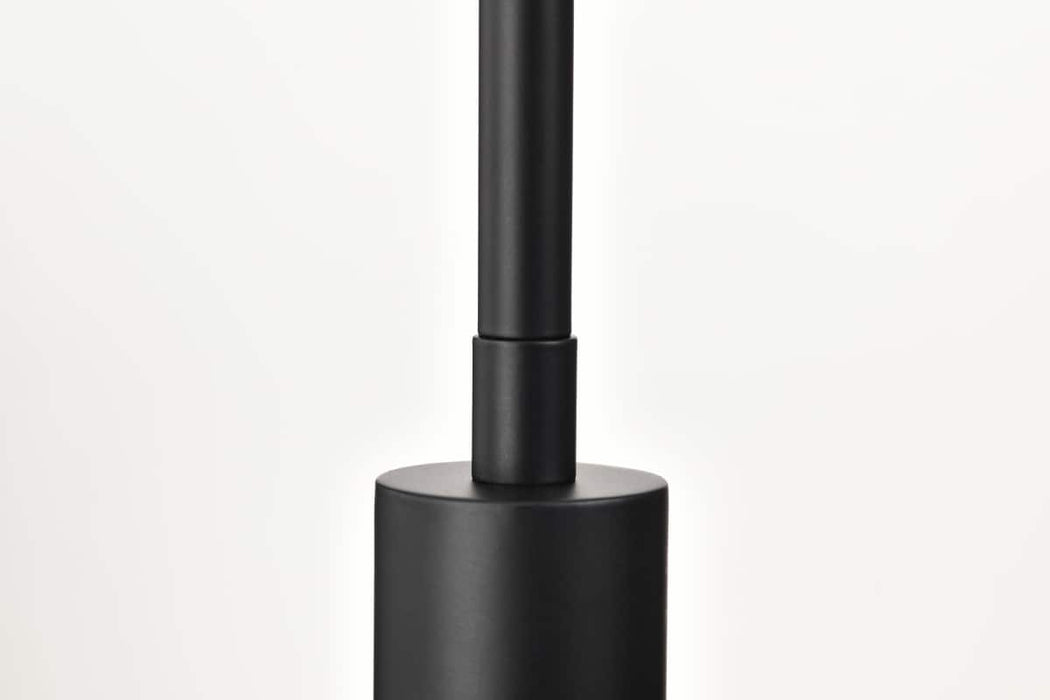 Pendant Nuvo 60-8606 Grayson - Small Pendant - Matte Black Finish - Clear Ribbed Glass Nuvo