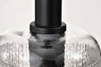 Pendant Nuvo 60-8606 Grayson - Small Pendant - Matte Black Finish - Clear Ribbed Glass Nuvo