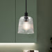 Pendant Nuvo 60-8606 Grayson - Small Pendant - Matte Black Finish - Clear Ribbed Glass Nuvo