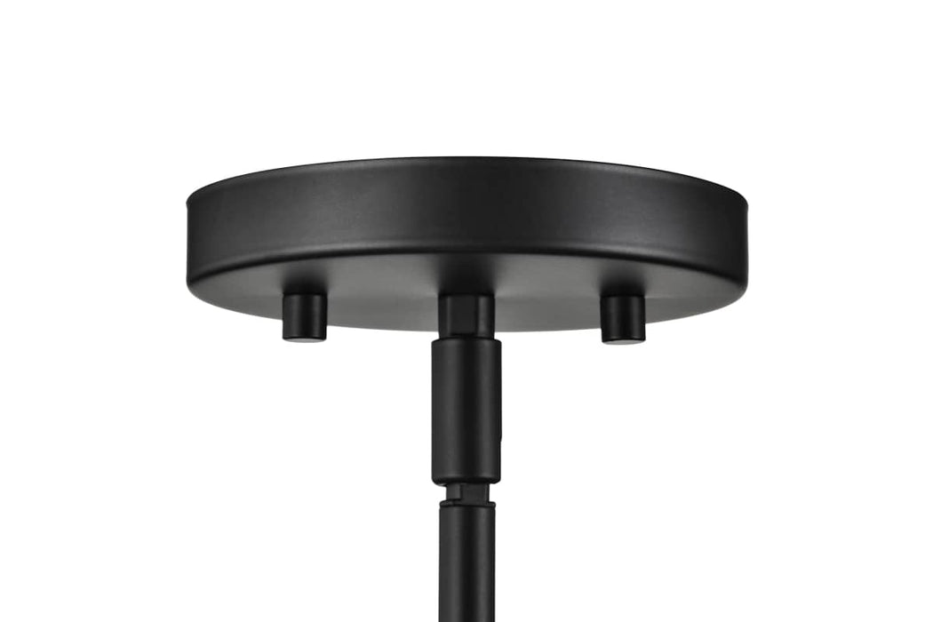 Pendant Nuvo 60-8607 Grayson - Large Pendant - Matte Black Finish - Clear Ribbed Glass Nuvo