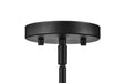 Pendant Nuvo 60-8607 Grayson - Large Pendant - Matte Black Finish - Clear Ribbed Glass Nuvo