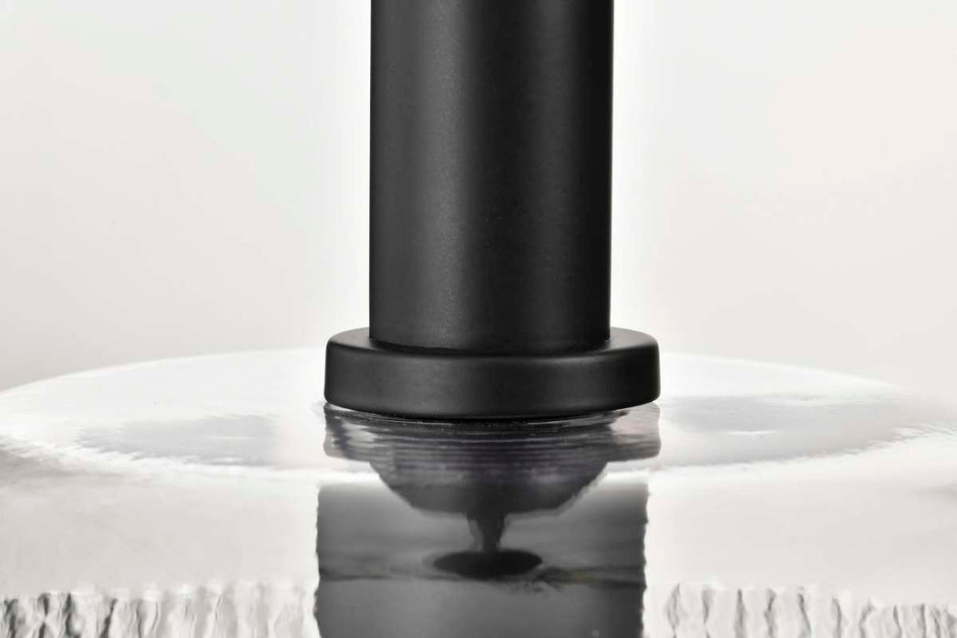 Pendant Nuvo 60-8607 Grayson - Large Pendant - Matte Black Finish - Clear Ribbed Glass Nuvo