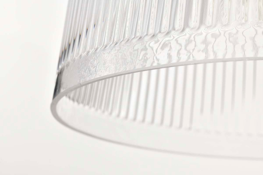 Pendant Nuvo 60-8607 Grayson - Large Pendant - Matte Black Finish - Clear Ribbed Glass Nuvo