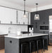 Pendant Nuvo 60-8607 Grayson - Large Pendant - Matte Black Finish - Clear Ribbed Glass Nuvo
