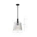 Pendant Nuvo 60-8607 Grayson - Large Pendant - Matte Black Finish - Clear Ribbed Glass Nuvo