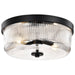 Flush Mount Nuvo 60-8608 Grayson - Small Flush Mount - Matte Black Finish - Clear Ribbed Glass Nuvo