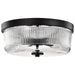Flush Mount Nuvo 60-8608 Grayson - Small Flush Mount - Matte Black Finish - Clear Ribbed Glass Nuvo