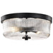 Flush Mount Nuvo 60-8608 Grayson - Small Flush Mount - Matte Black Finish - Clear Ribbed Glass Nuvo