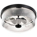 Flush Mount Nuvo 60-8608 Grayson - Small Flush Mount - Matte Black Finish - Clear Ribbed Glass Nuvo