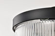 Flush Mount Nuvo 60-8608 Grayson - Small Flush Mount - Matte Black Finish - Clear Ribbed Glass Nuvo