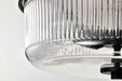 Flush Mount Nuvo 60-8608 Grayson - Small Flush Mount - Matte Black Finish - Clear Ribbed Glass Nuvo