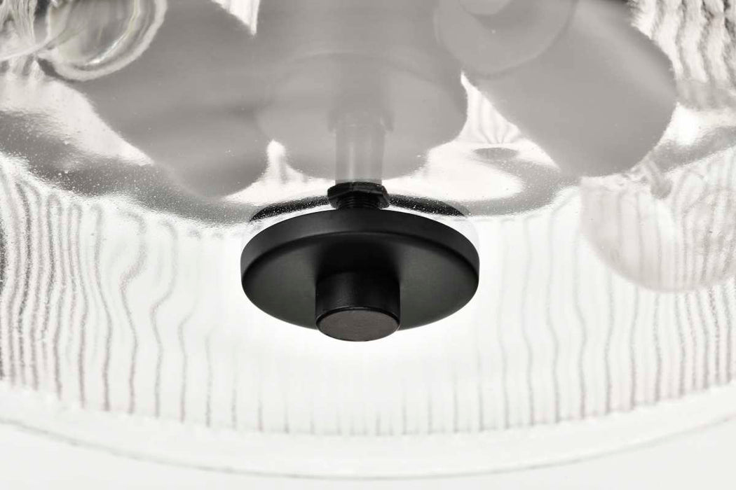 Flush Mount Nuvo 60-8608 Grayson - Small Flush Mount - Matte Black Finish - Clear Ribbed Glass Nuvo