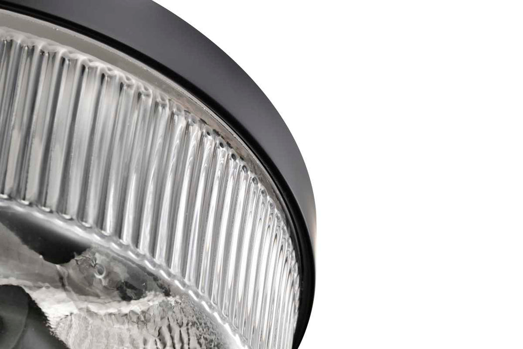 Flush Mount Nuvo 60-8608 Grayson - Small Flush Mount - Matte Black Finish - Clear Ribbed Glass Nuvo