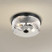 Flush Mount Nuvo 60-8608 Grayson - Small Flush Mount - Matte Black Finish - Clear Ribbed Glass Nuvo